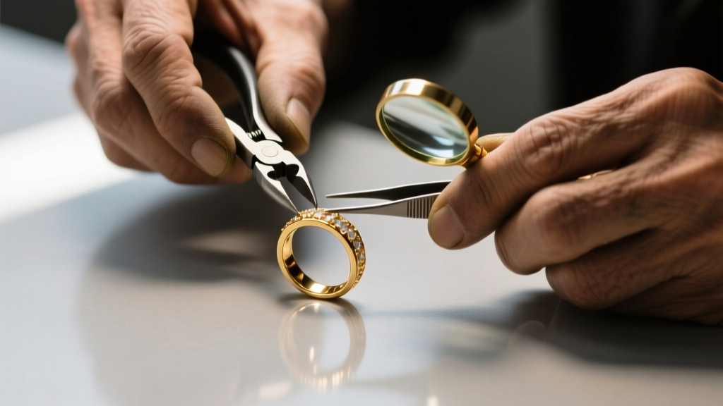 Macro shot of a jeweler
