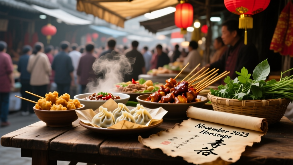November 2023 Horoscope: Culinary Crossroads, Cosmic Timing, and Seasonal Shifts
