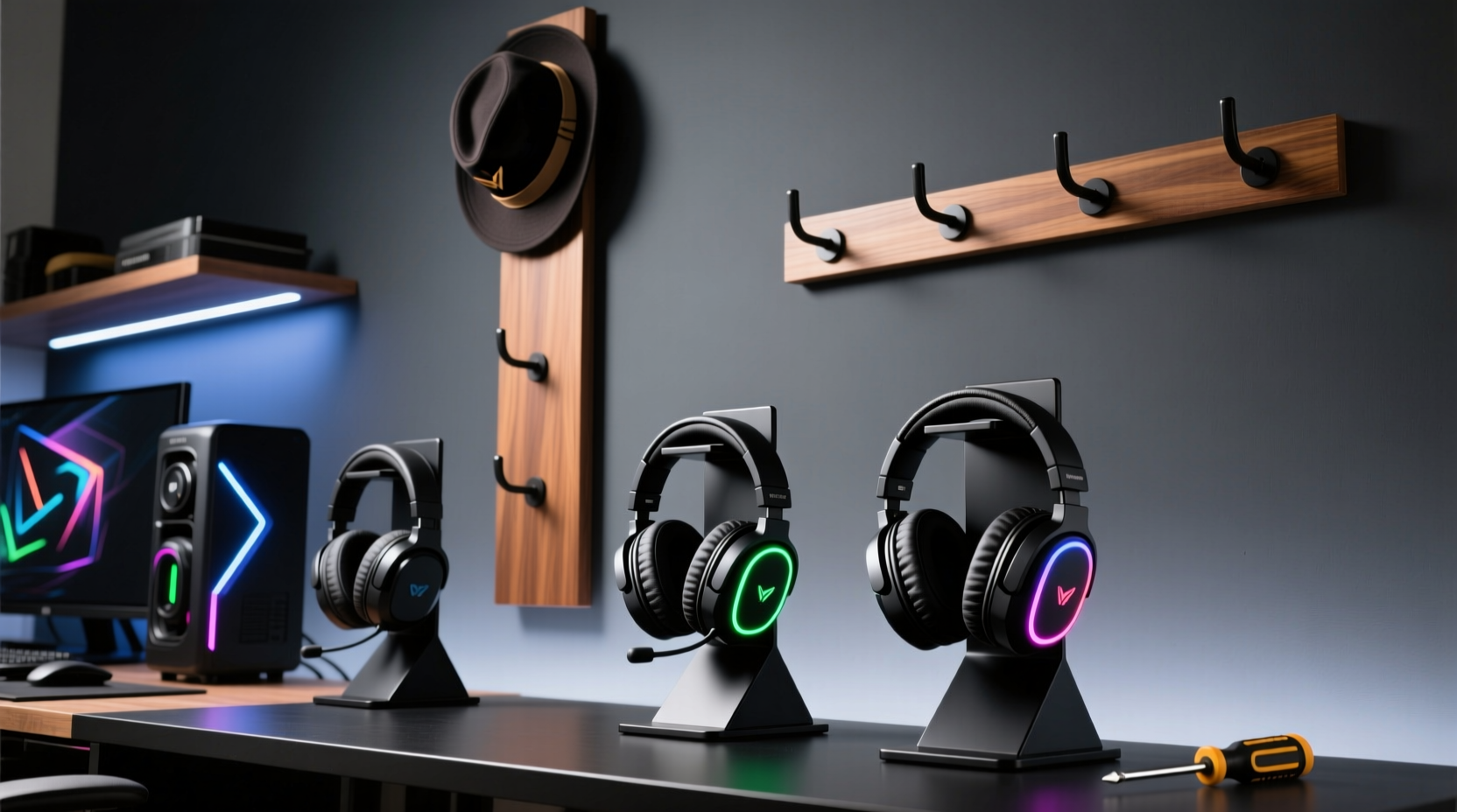 closet organization tips for headsets hat racks