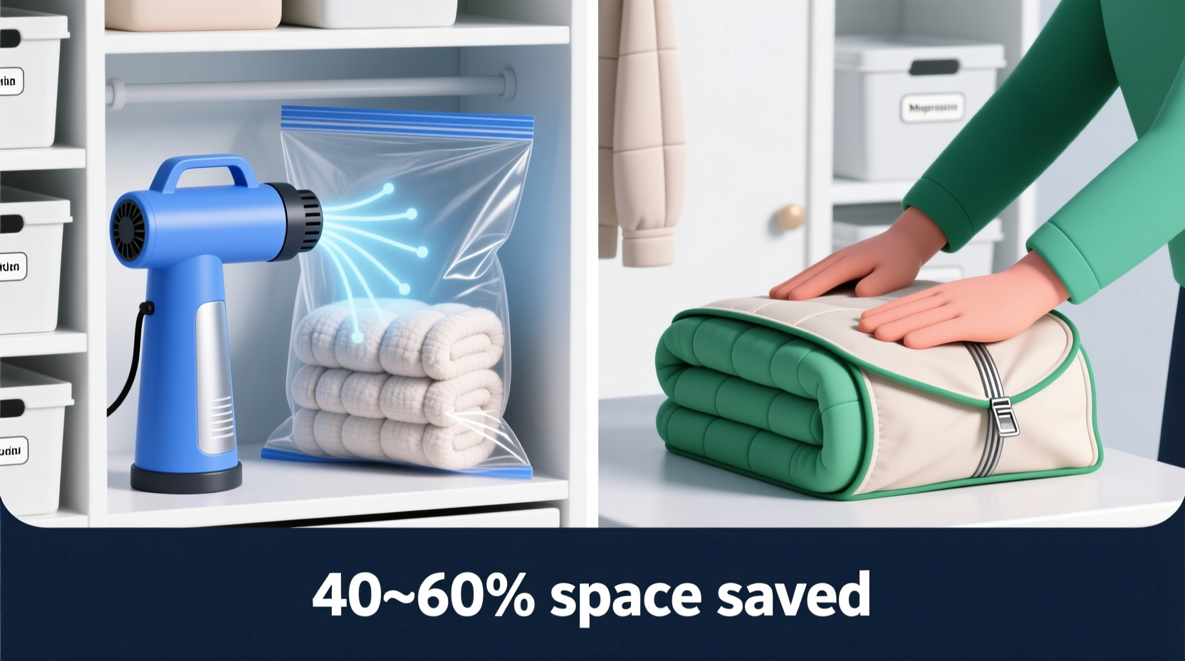 closet organization tips vacuum pump vs manual compression