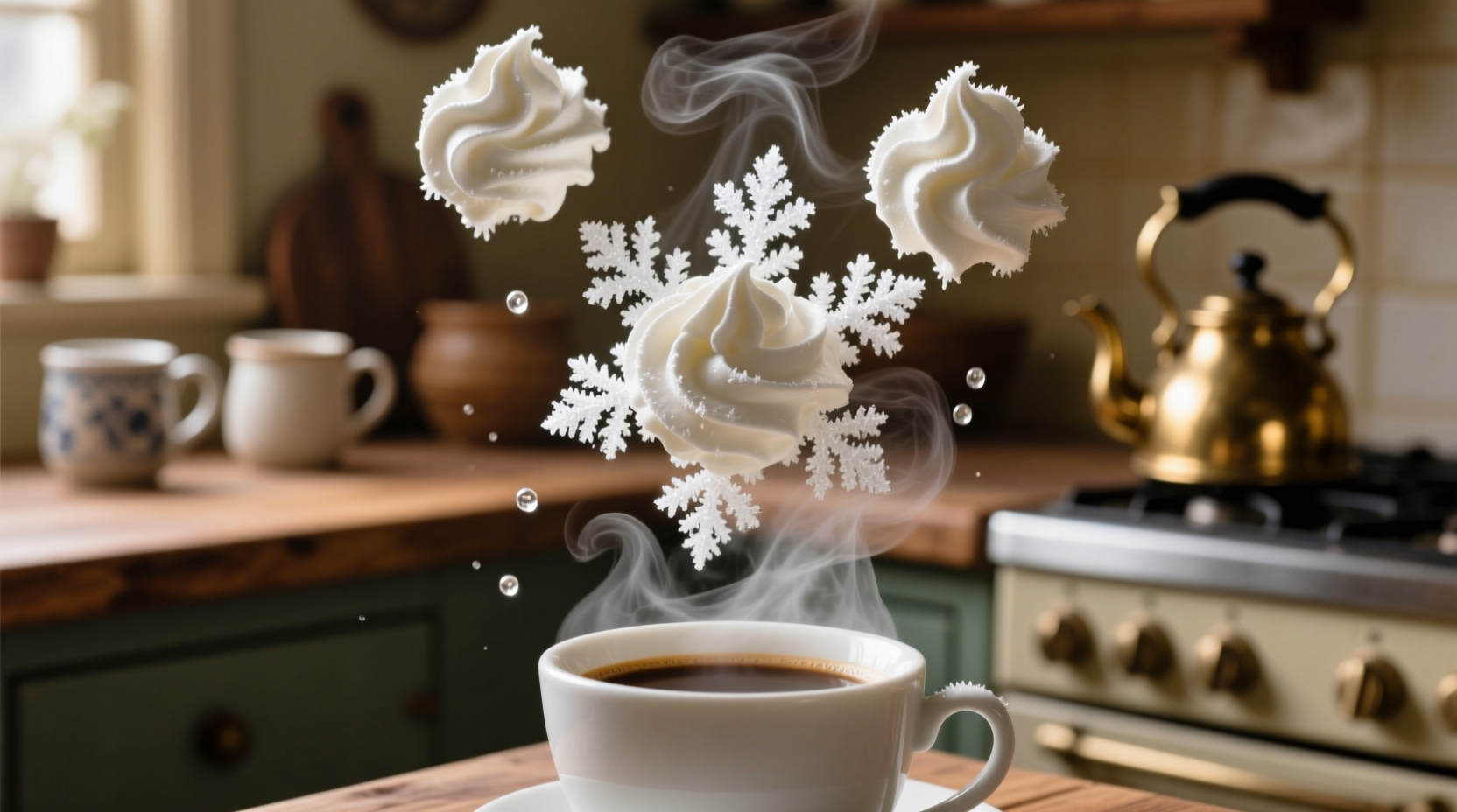 freeze extra whipped cream in dollops for hot beverages