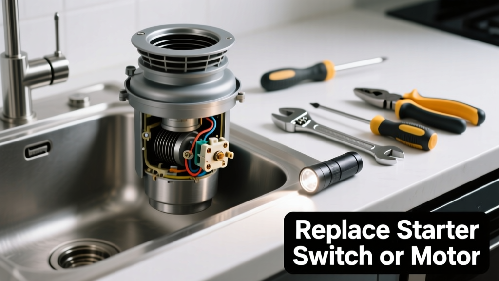 Garbage Disposal Humming? Replace the Starter Switch or Motor
