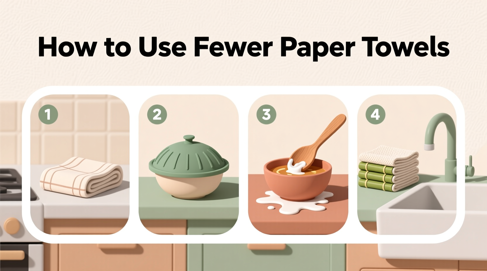 how to use fewer paper towels