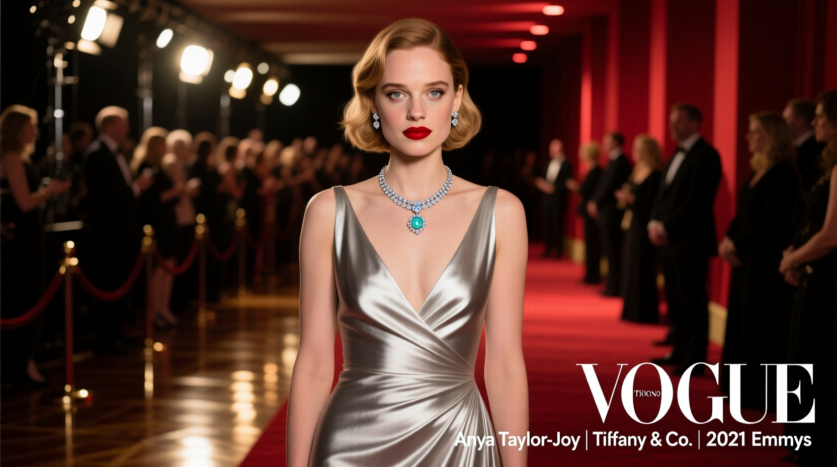 anya taylor joy wearing tiffany co at the 73rd primetime emmy awards