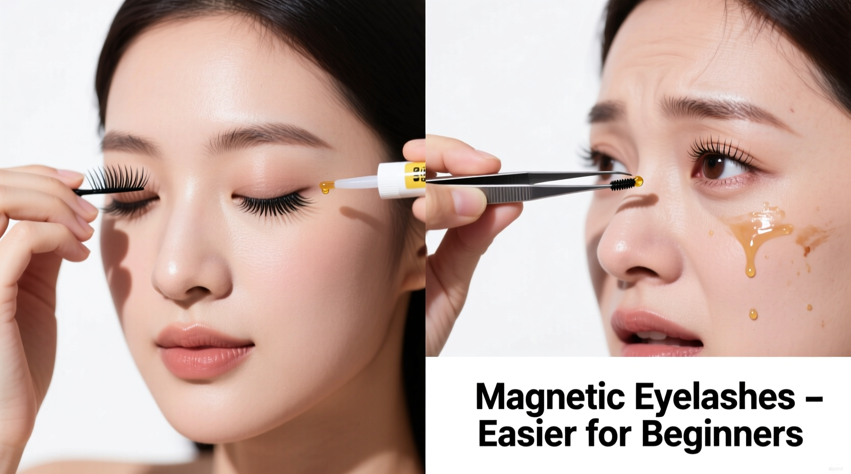 magnetic eyelashes vs lash glue which is easier for beginners