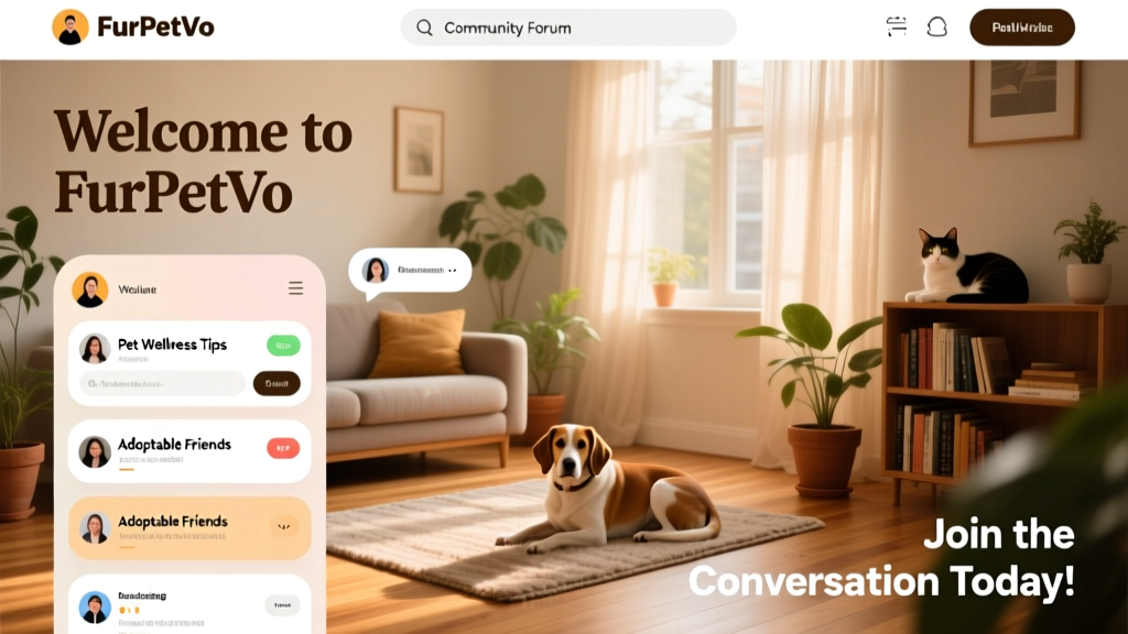 Banner image of the FurPetVo Community Forum homepage showing welcoming design and active discussion threads