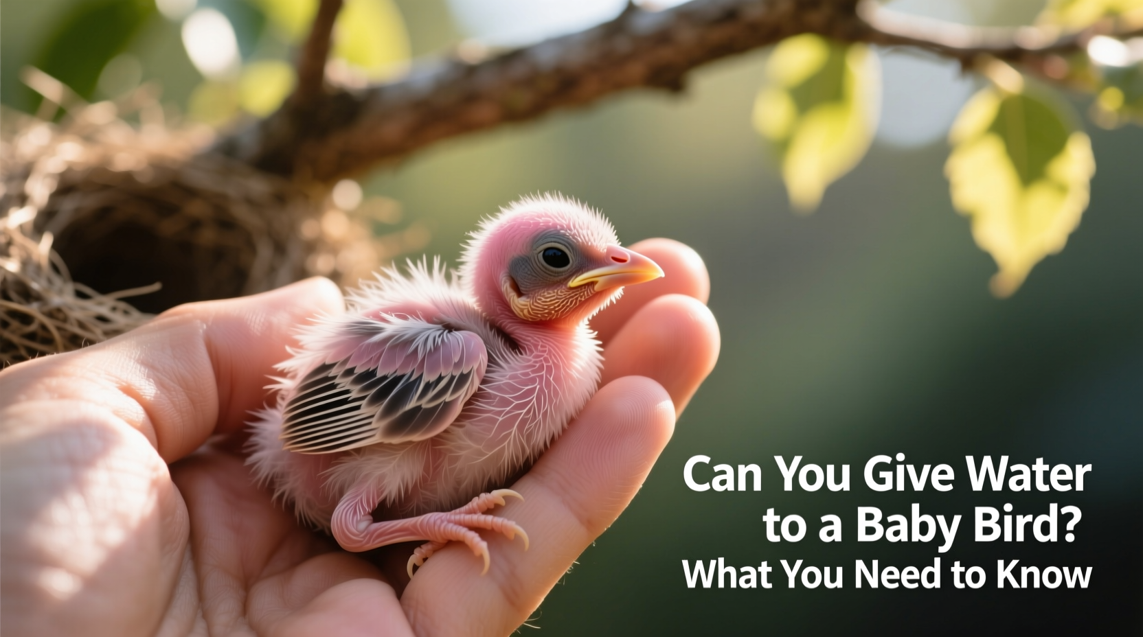 can you give water to a baby bird