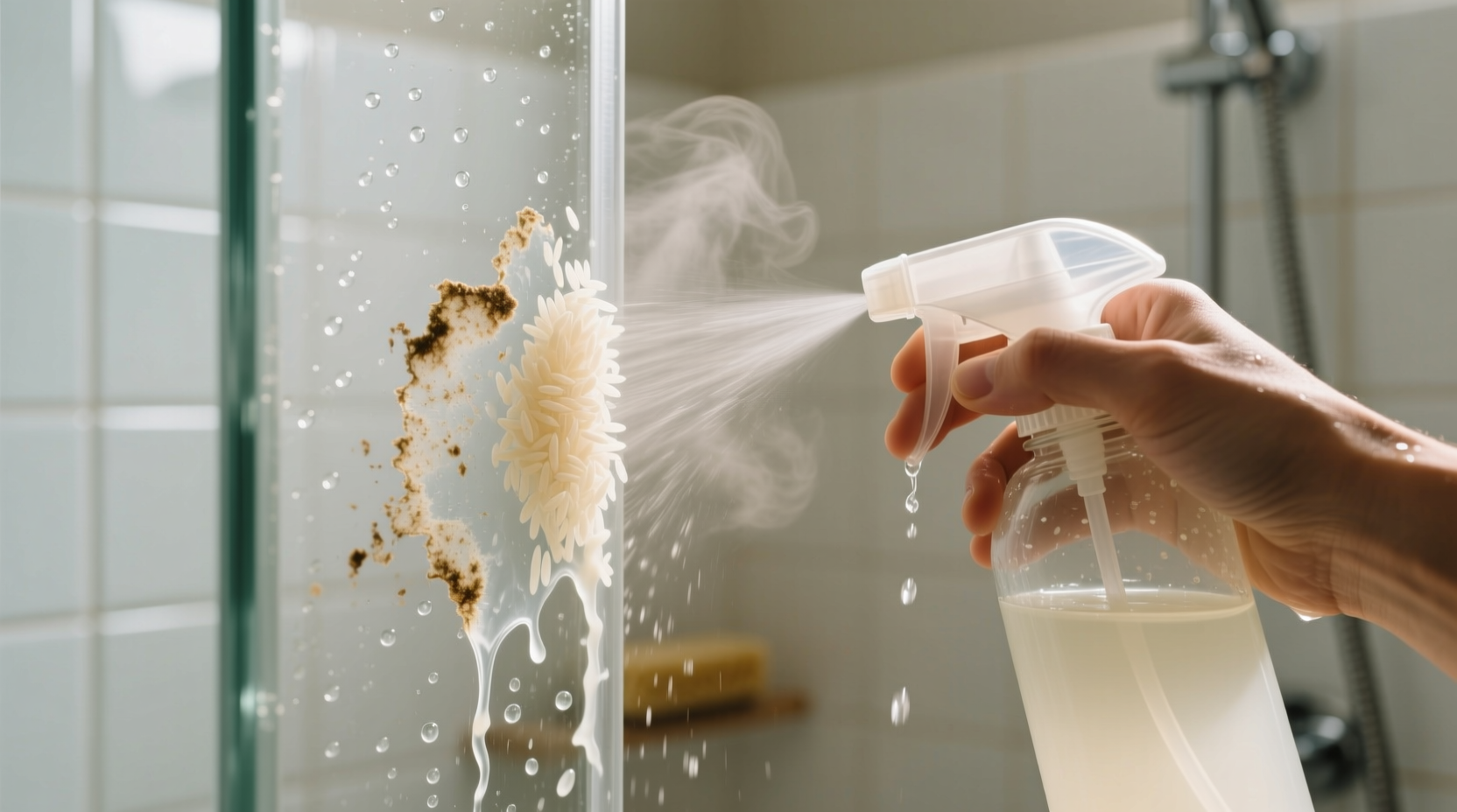 rice water for hard water stains