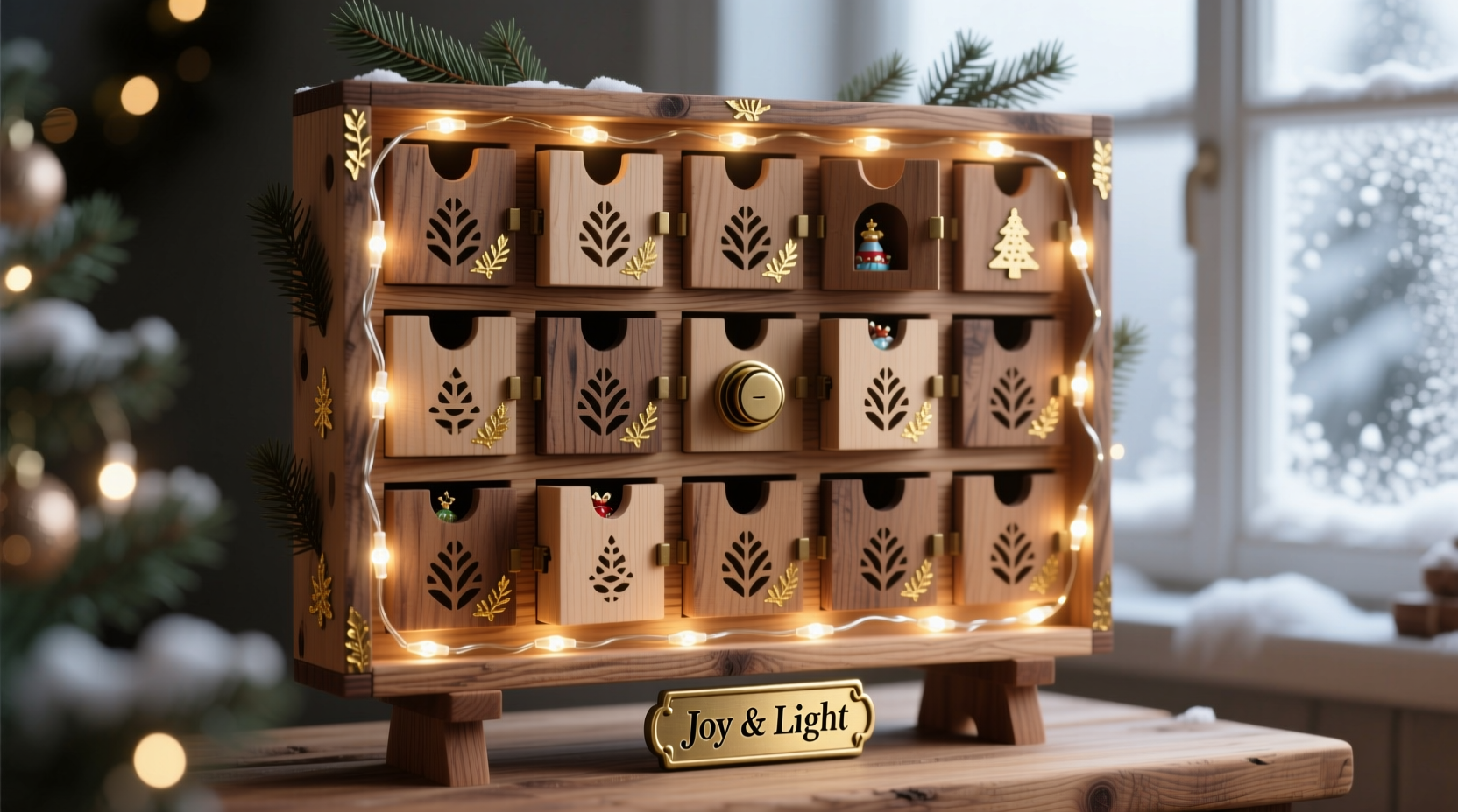 how to make a diy advent calendar with hidden christmas lights