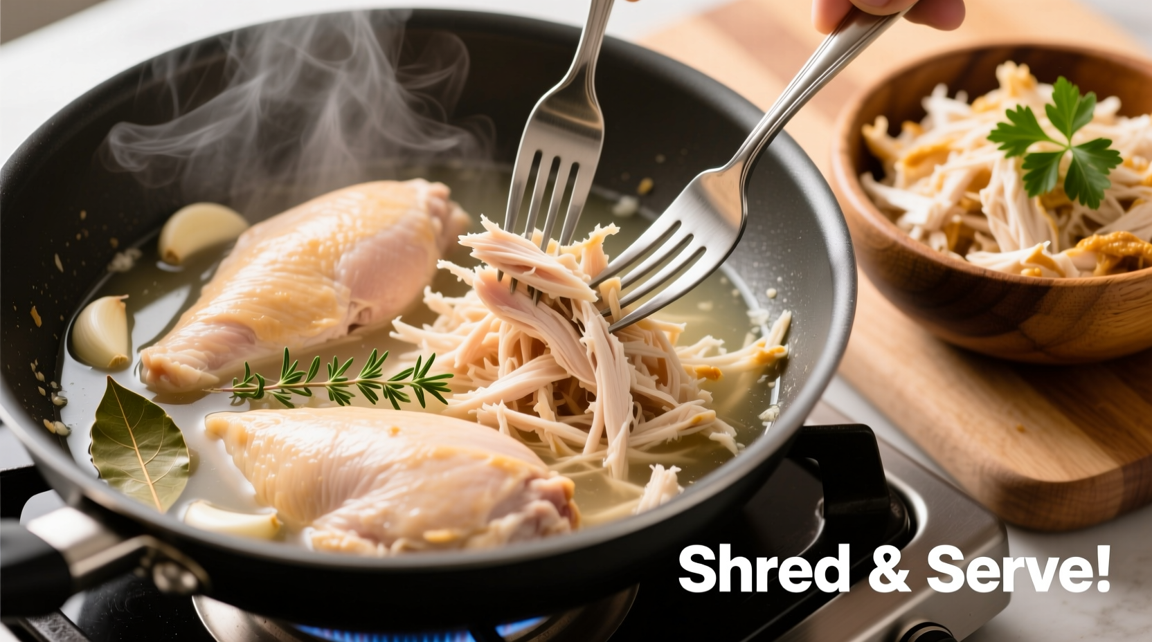 how to cook chicken breast to shred