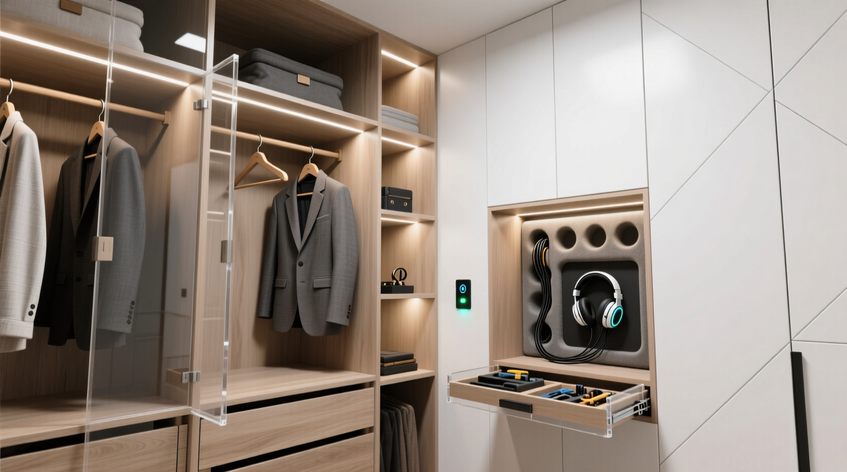 closet organization tips for headsets blazers