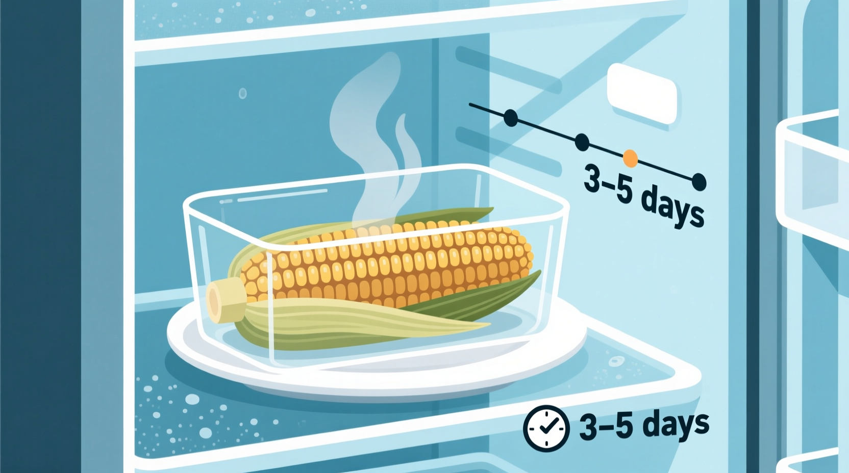 how long is cooked corn good in the fridge