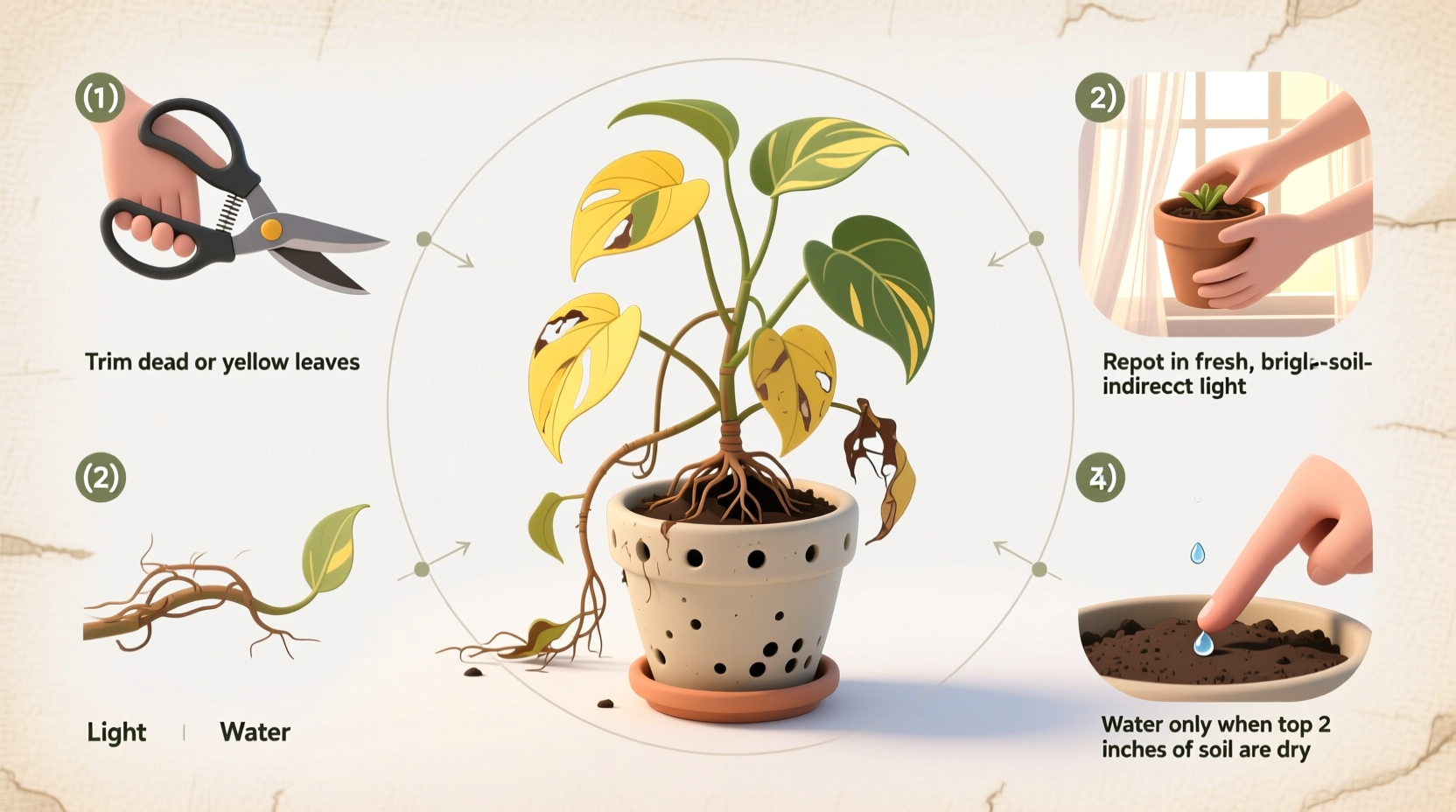 Revive a Dying Pothos in 5 Steps | TheHomeSprouts