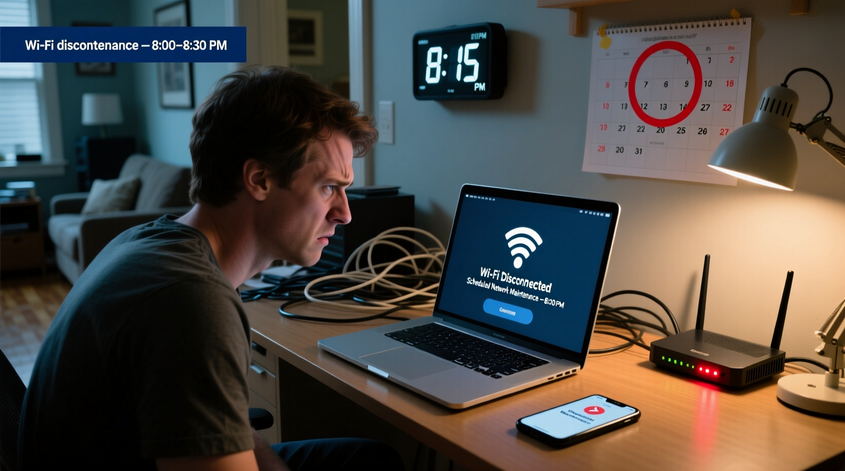 why does my wifi disconnect at the same time every day fixing scheduling conflicts