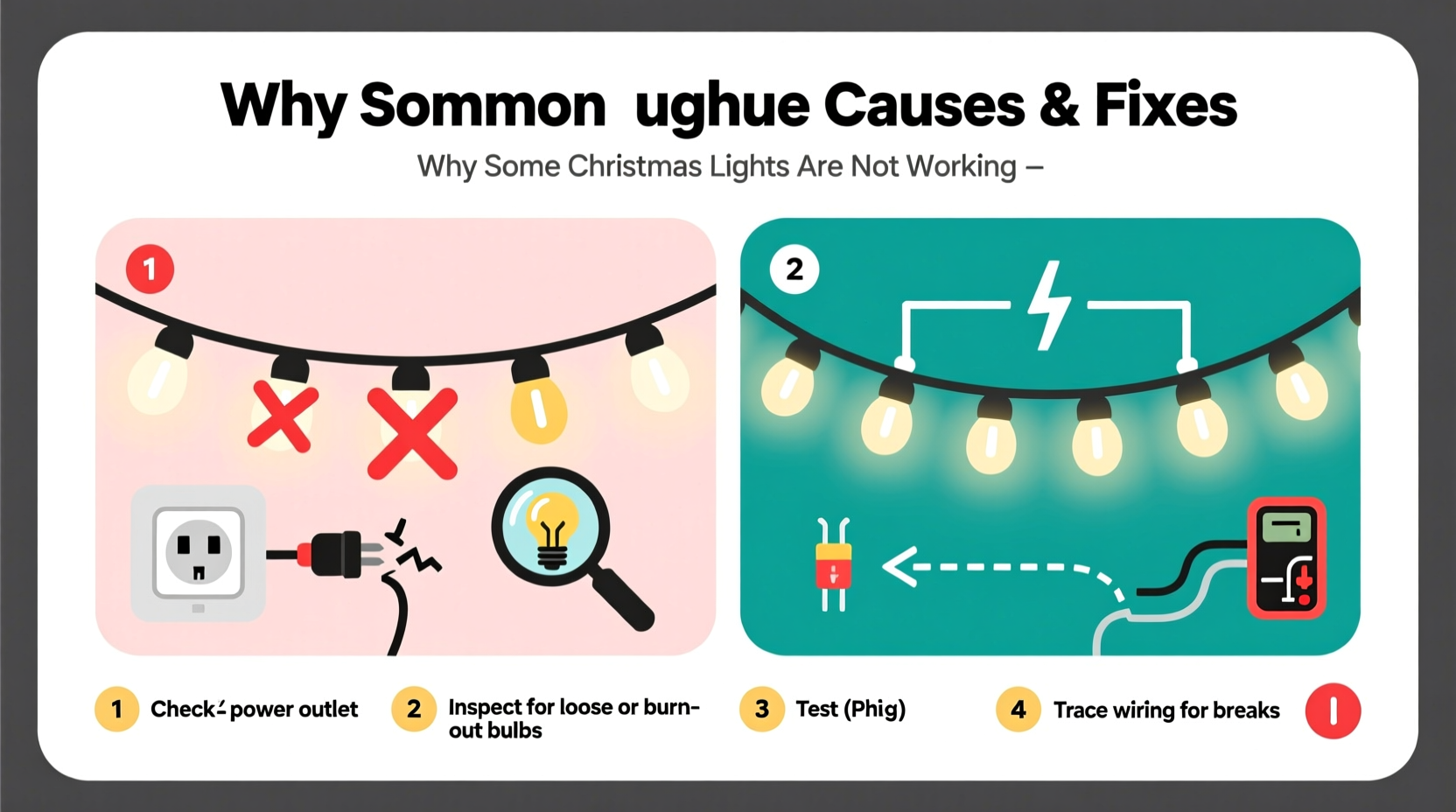 why are some christmas lights not working troubleshooting common issues