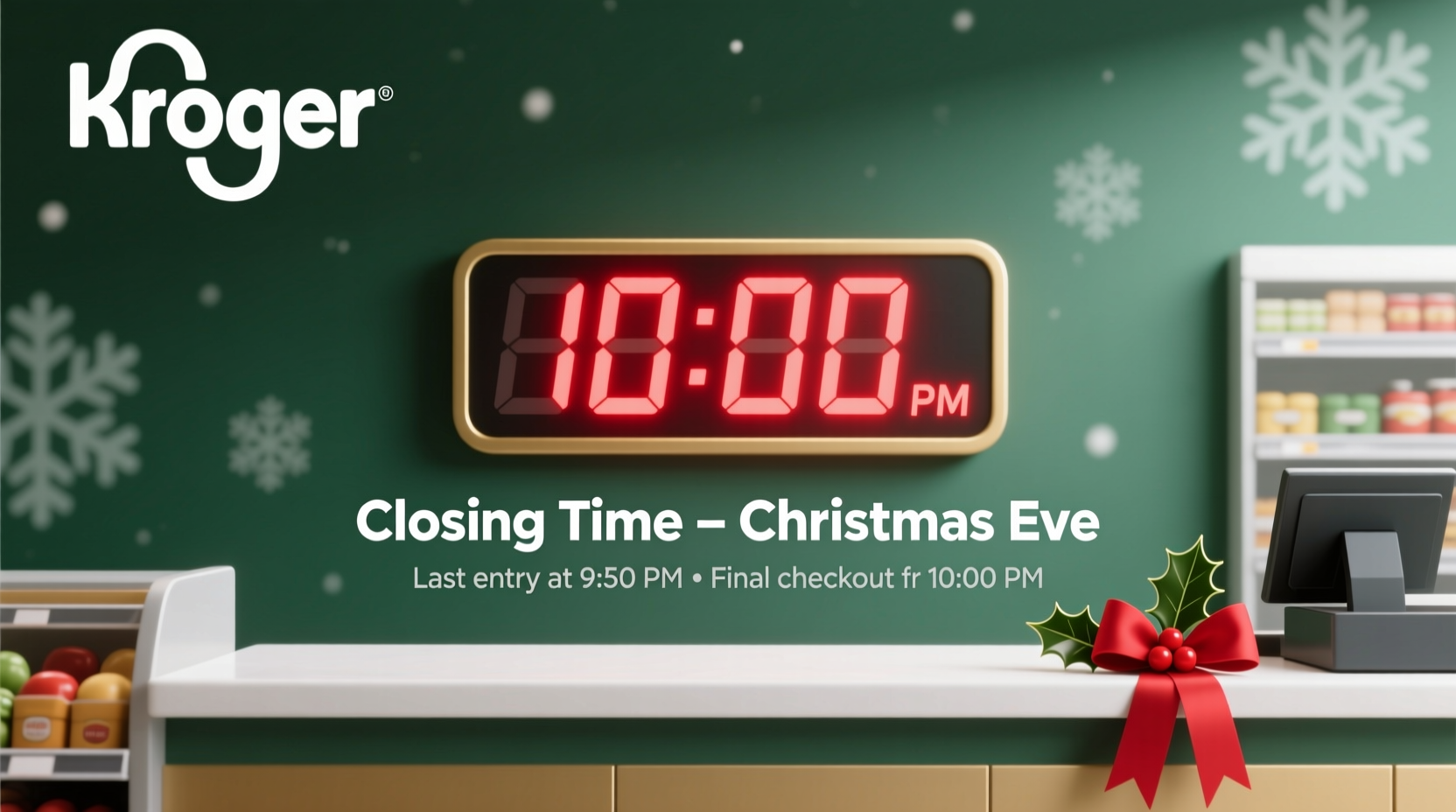 what time does krogers close on christmas eve