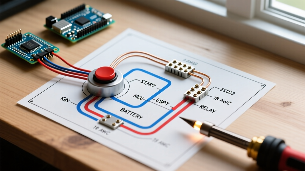 Wiring Diagram for Push Button Start: Classic Vehicle Conversion