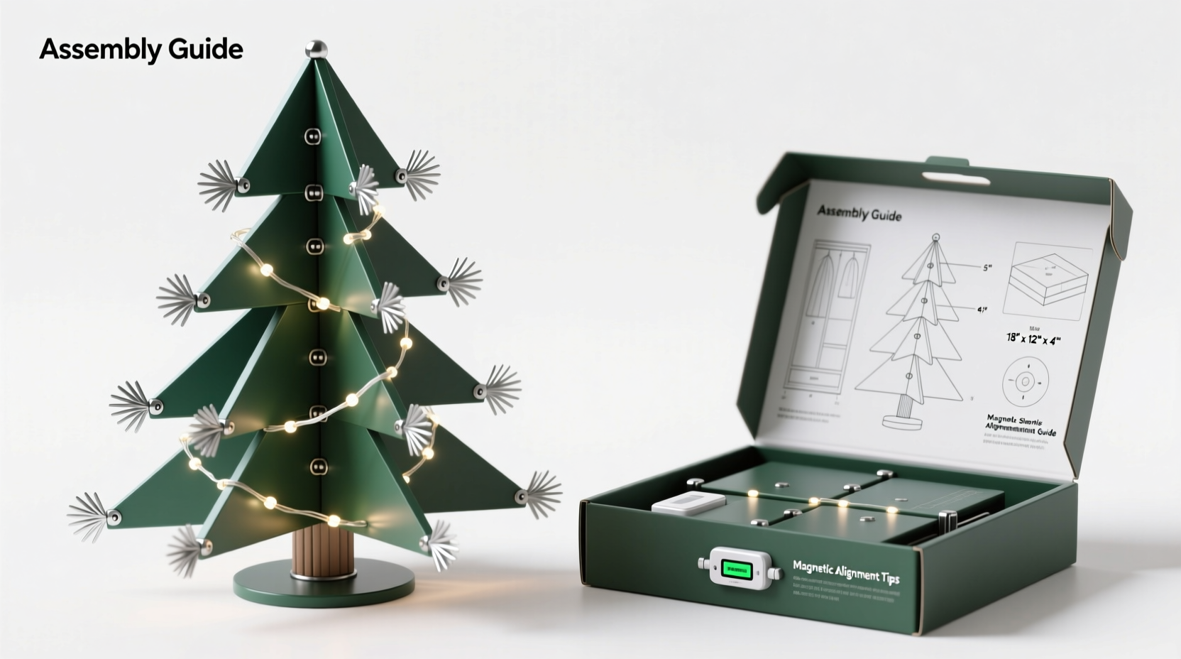 how to build a magnetic modular christmas tree for easy storage