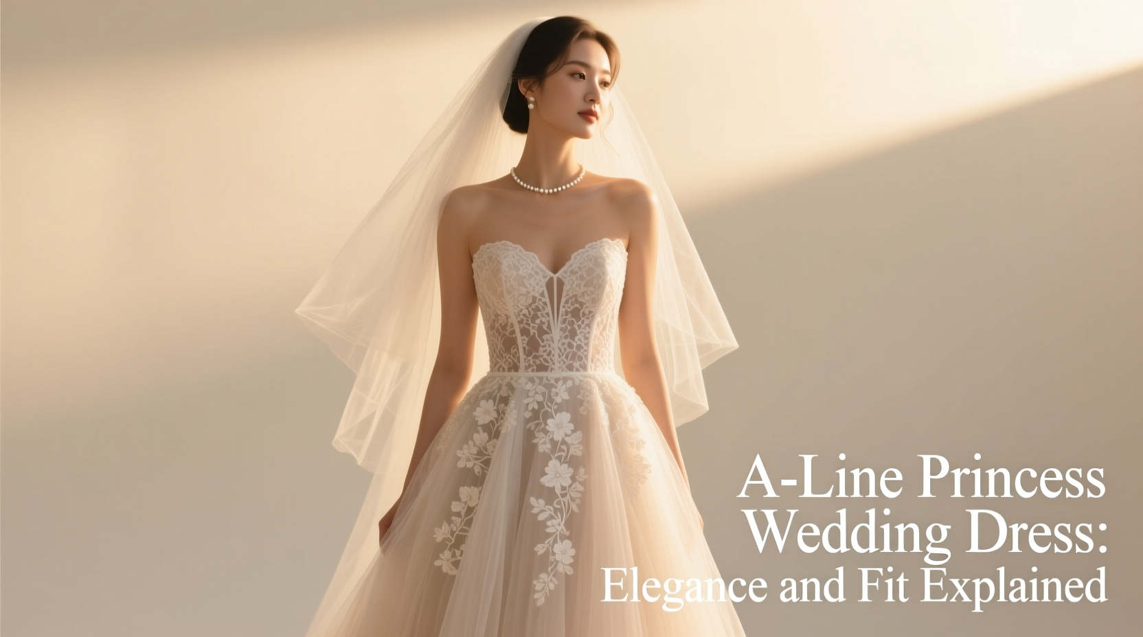 a line princess wedding dress
