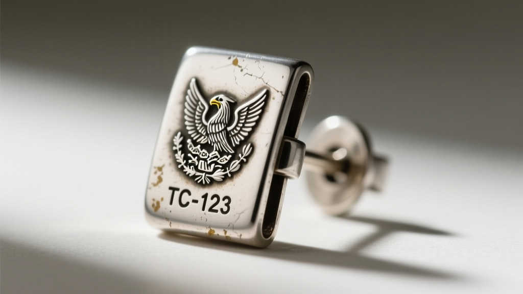 Macro photography showing the stamped Mexican Eagle mark and TC-123 hallmark on the back of a vintage silver earring clasp