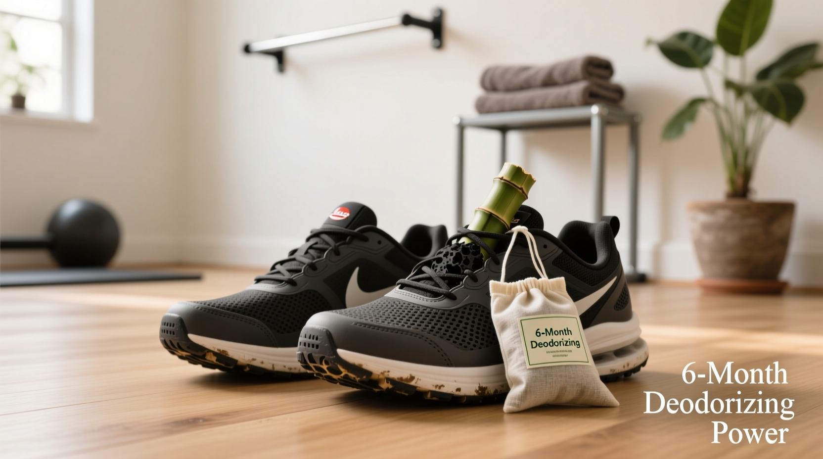 eco friendly cleaning deodorize gym shoes with bamboo charcoal
