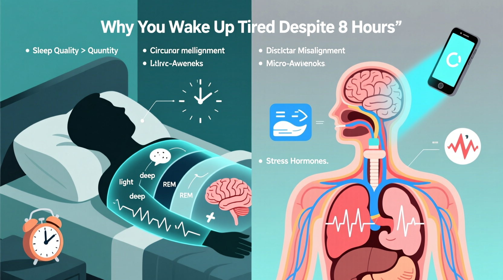 why do i wake up tired even after 8 hours sleep explained