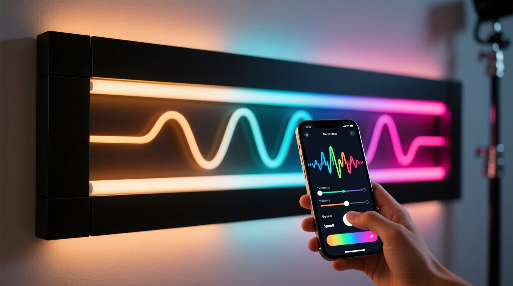 how to create a color changing light display with a smartphone app