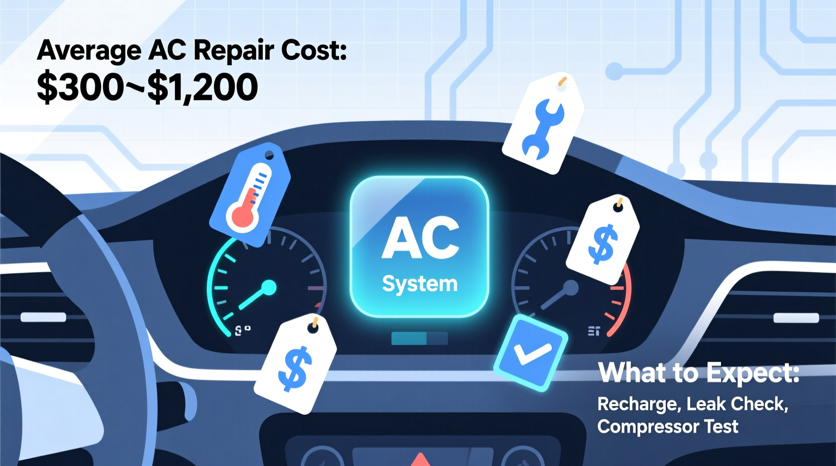 how much to charge ac in car
