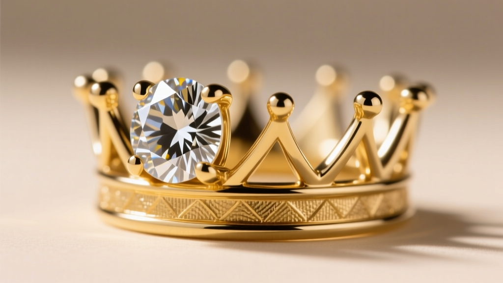 Side profile of 2.00ct diamond crown settings in 18k yellow gold, highlighting thick prongs and a low center of gravity design.