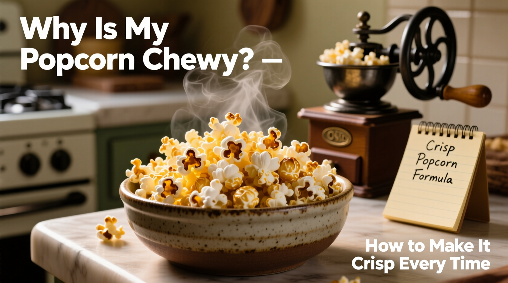 why is my popcorn chewy and how to make it crisp every time