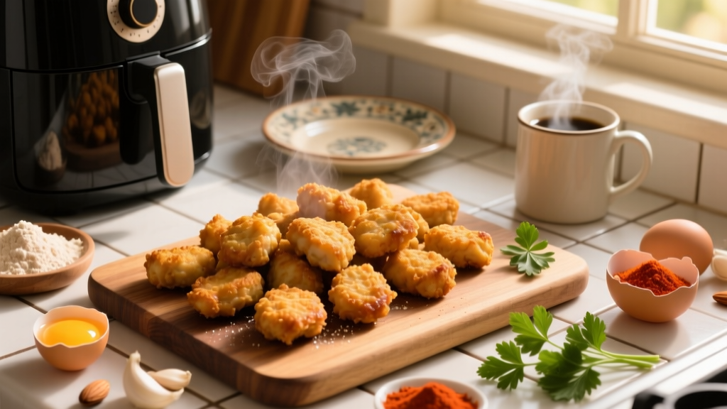 Keto Ground Chicken Nuggets in Air Fryer (Crispy!)