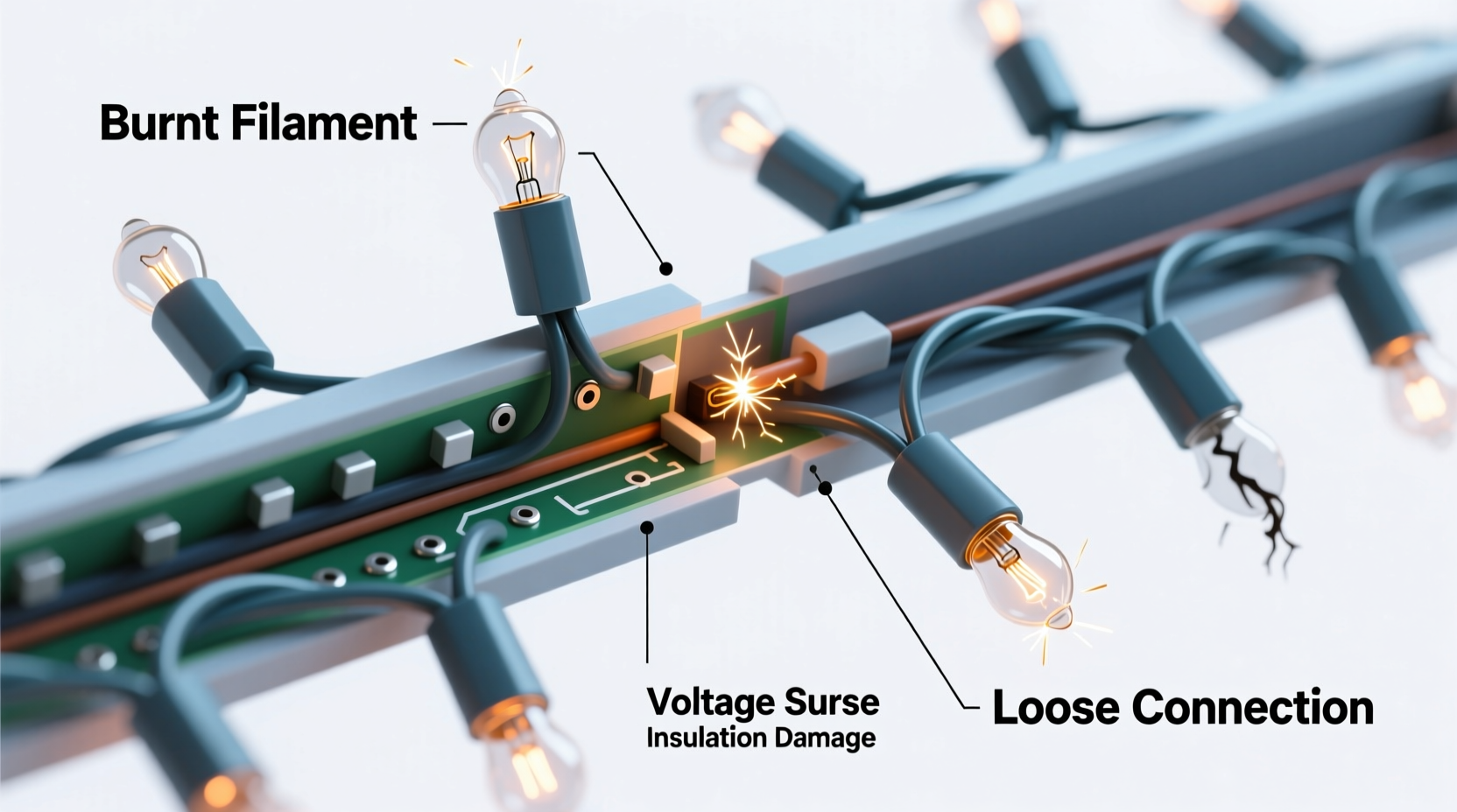 why do christmas lights burn out in sections and how to prevent it