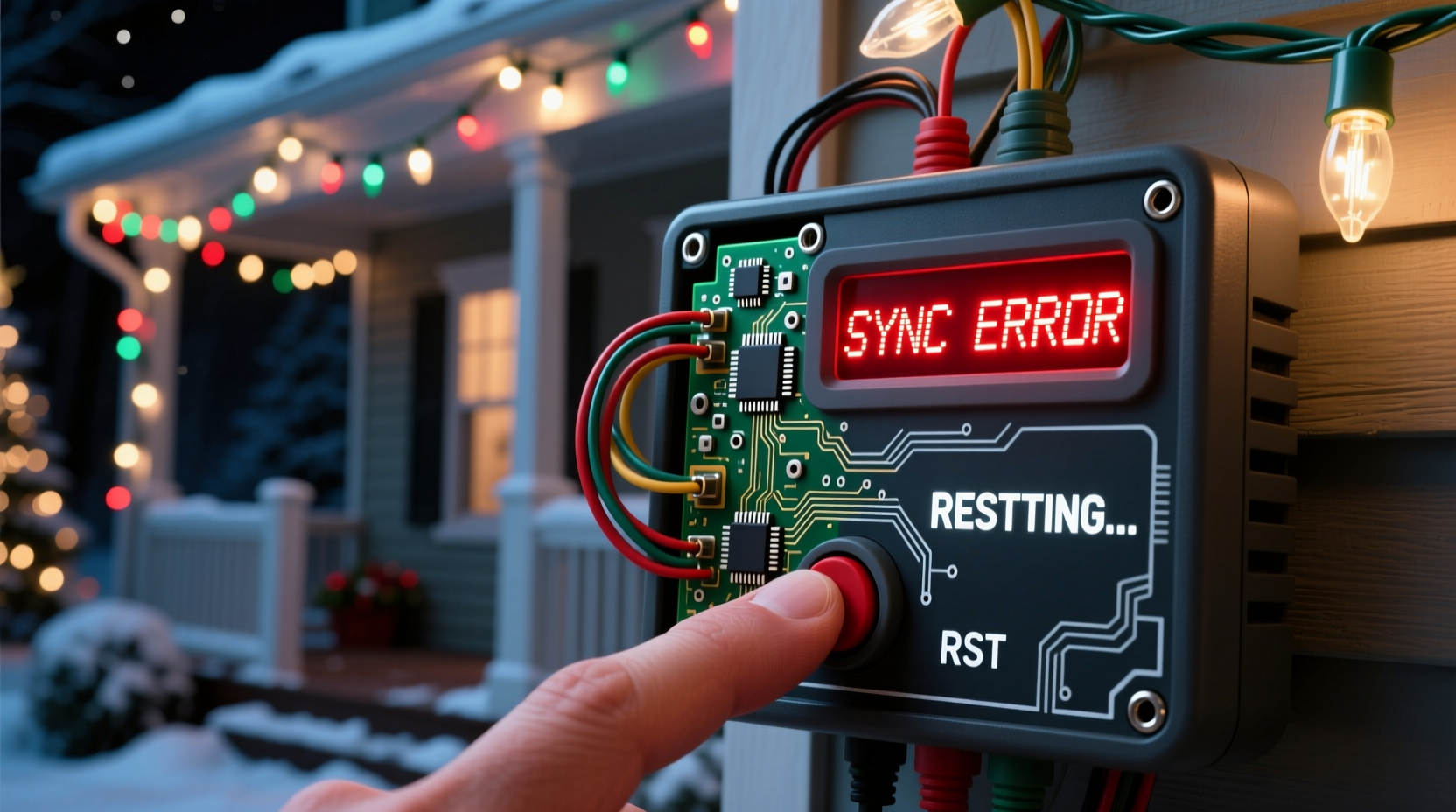 why does my christmas light controller lose sync and how to reset it
