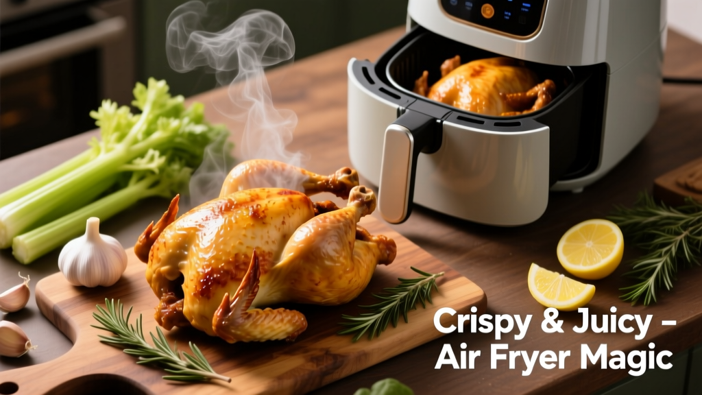 Air Fryer Whole Rotisserie Chicken: Crispy & Juicy