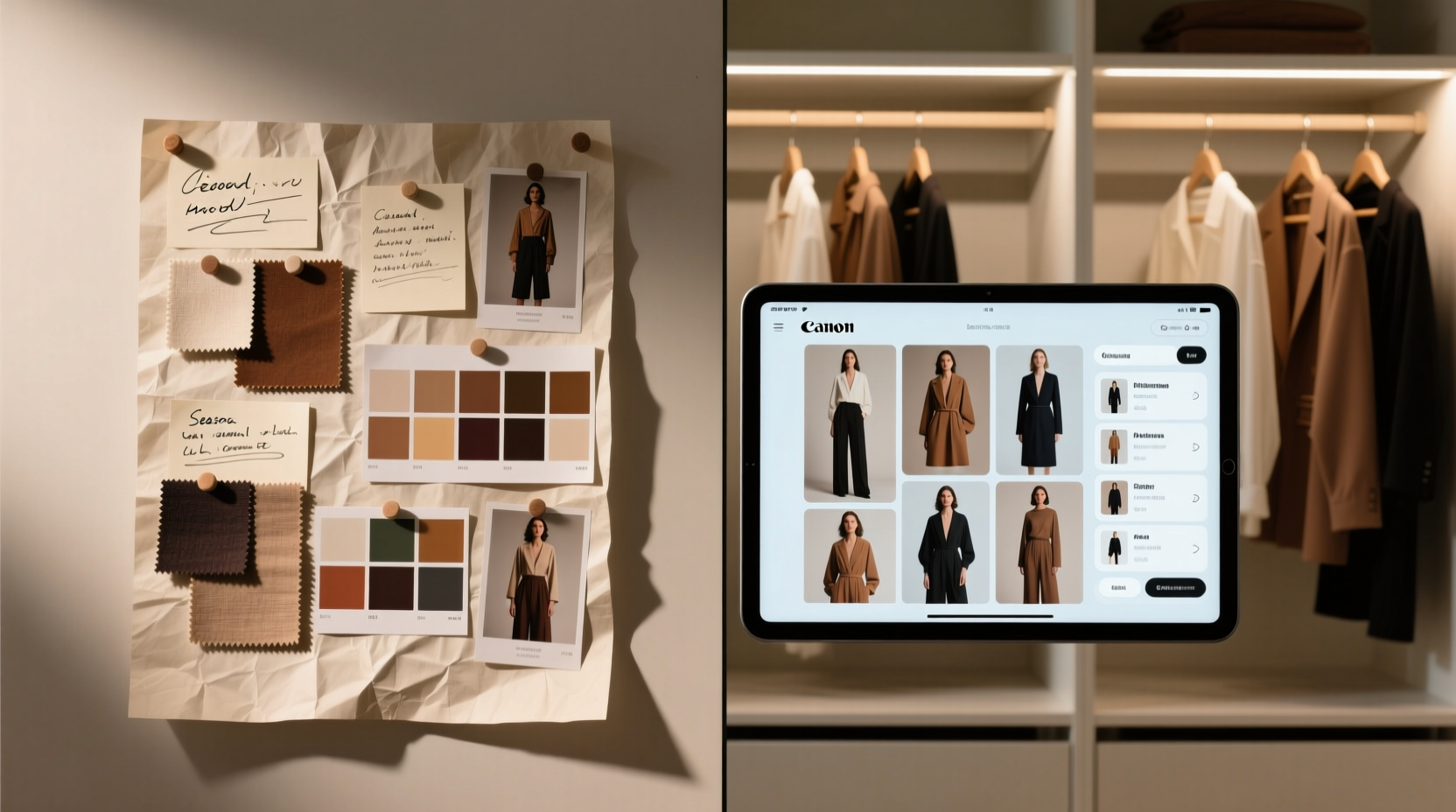 closet mood board print or digital