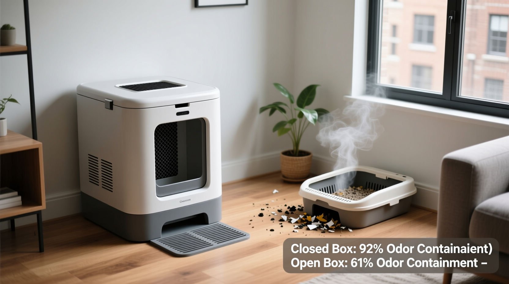 closed vs open litter box which one controls odor better for apartments