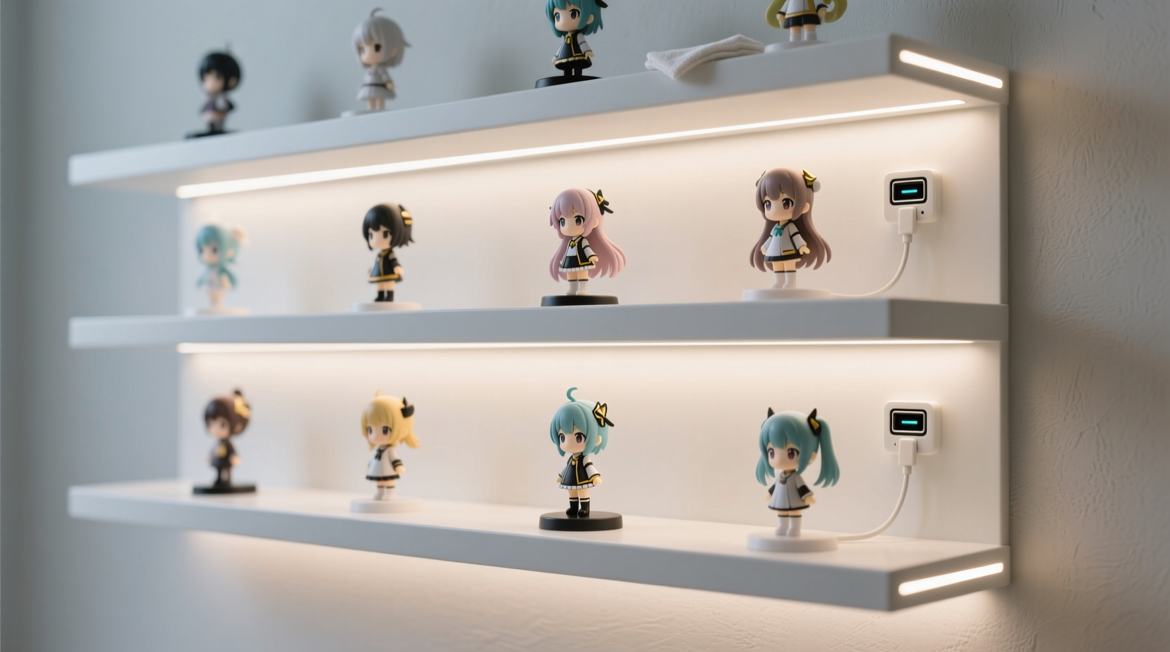 how to clean led figurine shelves safely