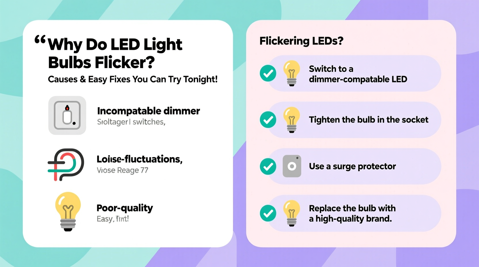 why do led light bulbs flicker randomly causes and easy solutions you can try tonight