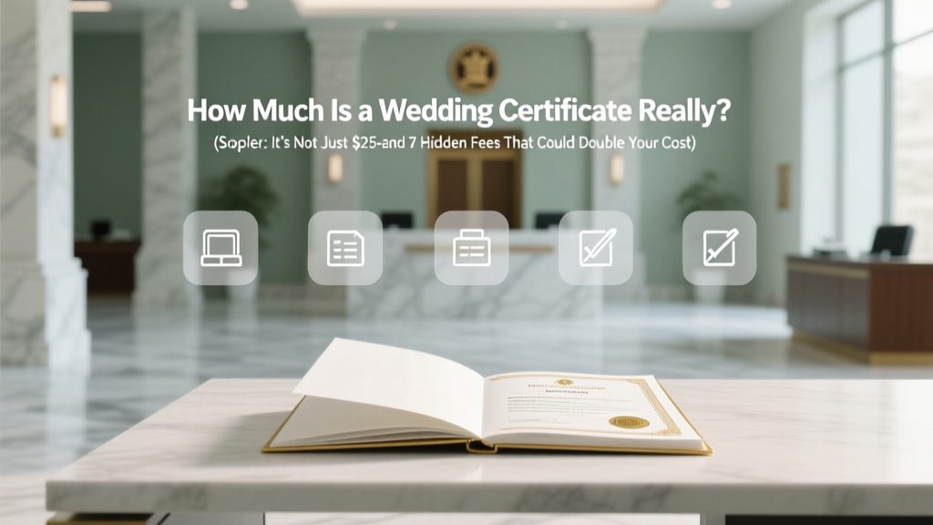 Wedding Certificate Costs: Hidden Fees & 2026 Rates