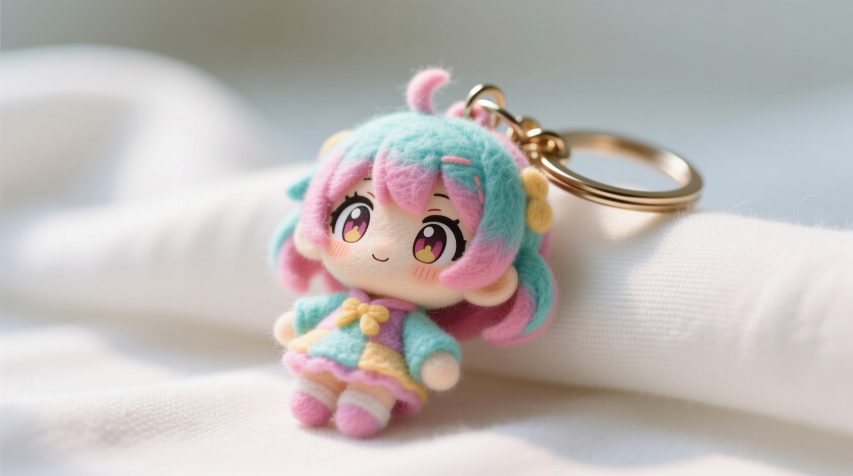 felt anime keychain cleaning tips