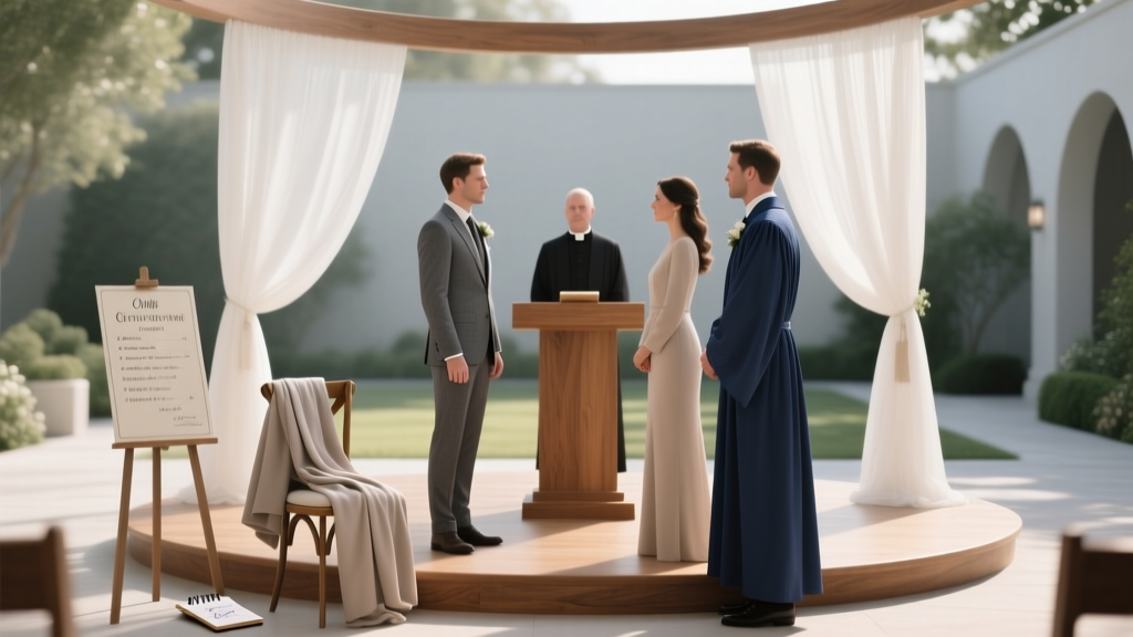 Officiant in Wedding Party? Role, Seating, Attire (2026)
