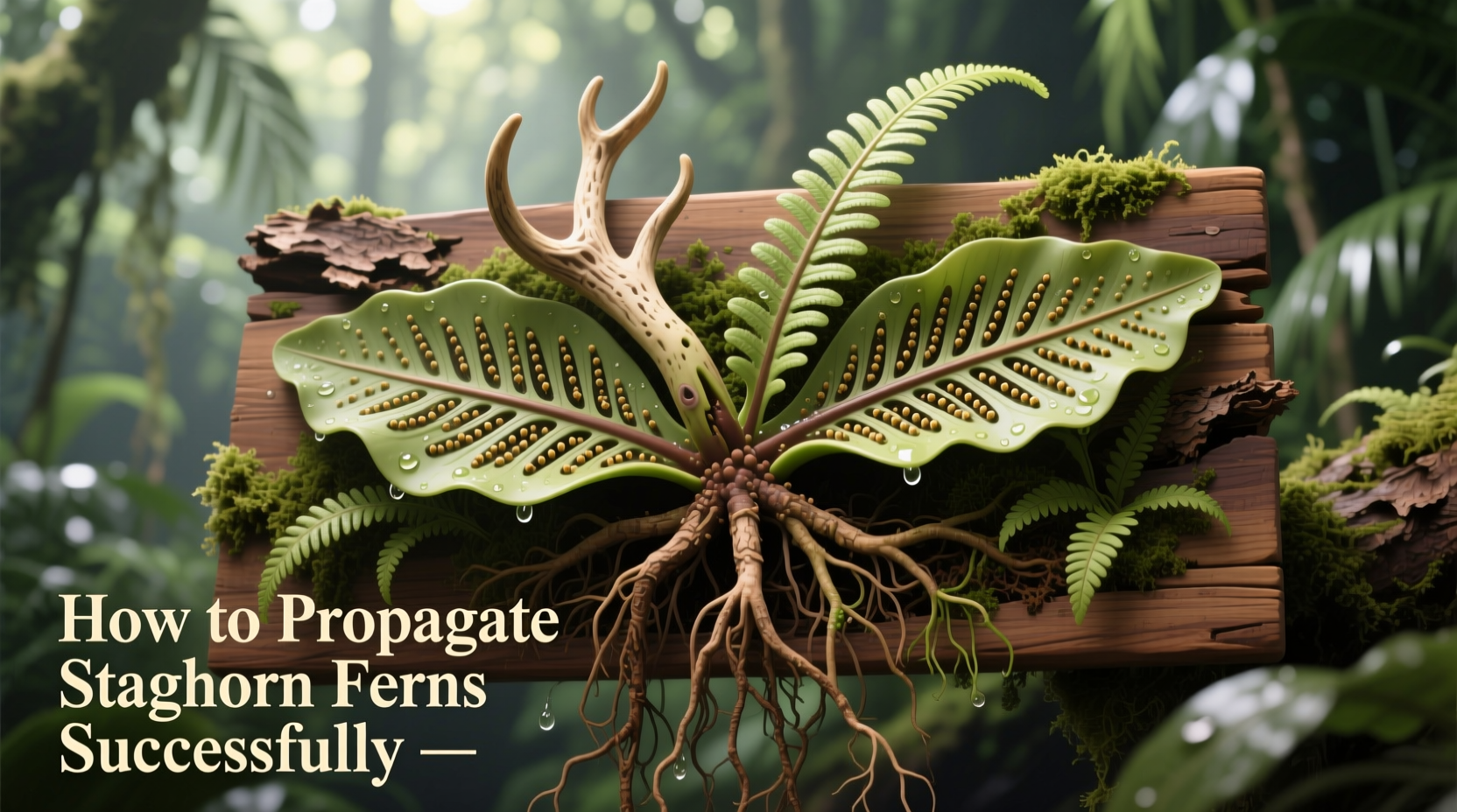 Propagate Staghorn Ferns in 3 Steps | TheHomeSprouts