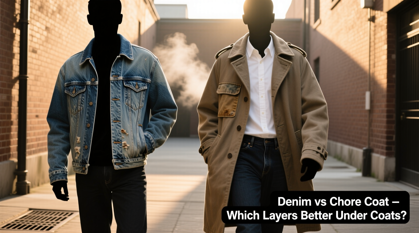 denim jacket vs chore coat which layer works better under coats