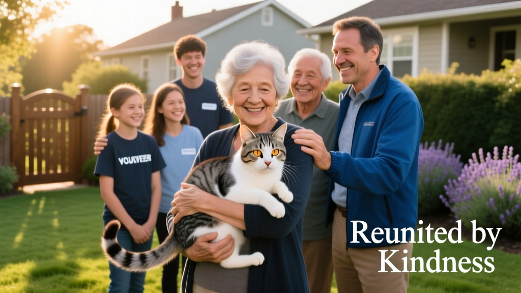 Missing Elderly Cat Reunites With Family Thanks to the Kindness of Strangers