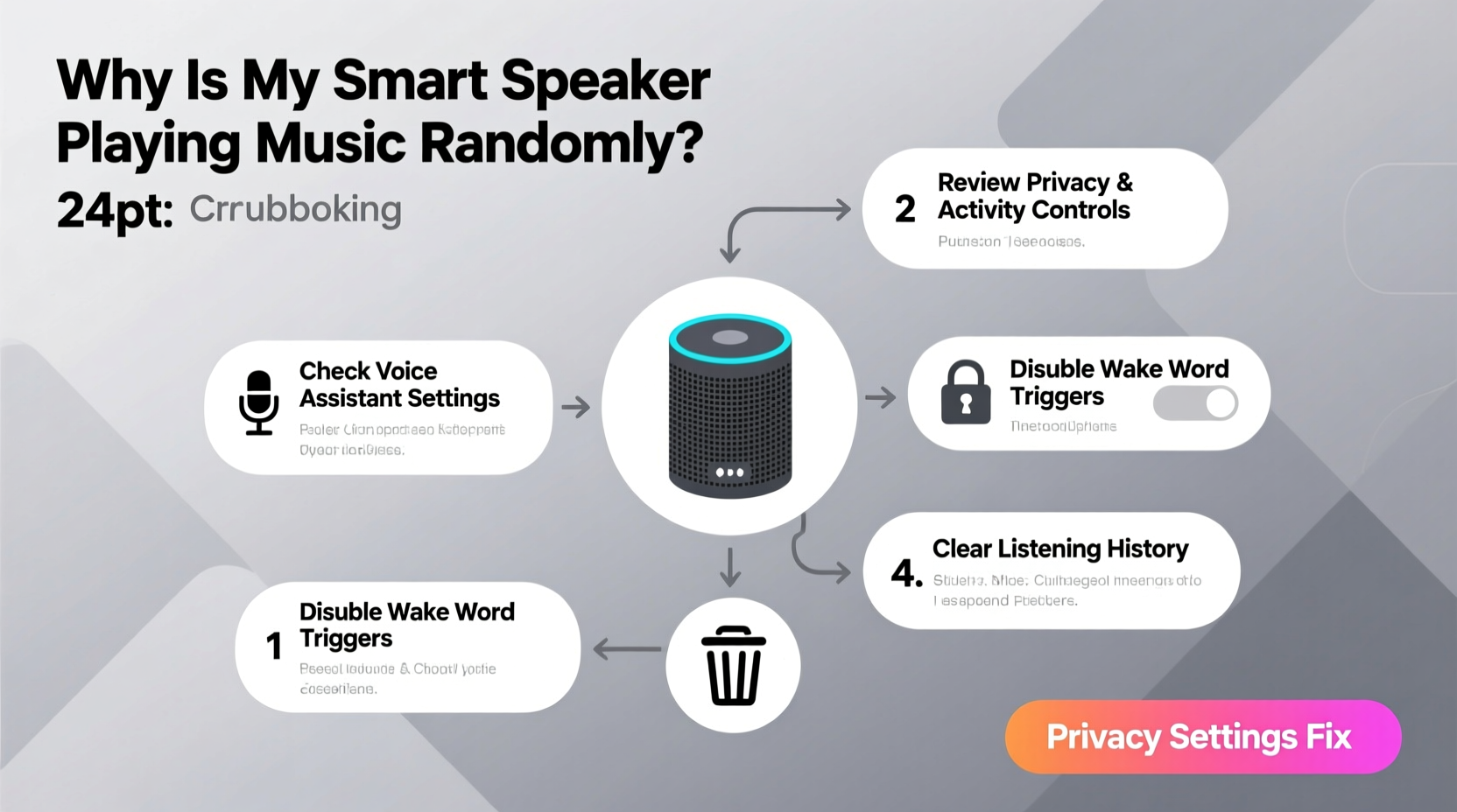 why is my smart speaker playing music randomly privacy settings fix