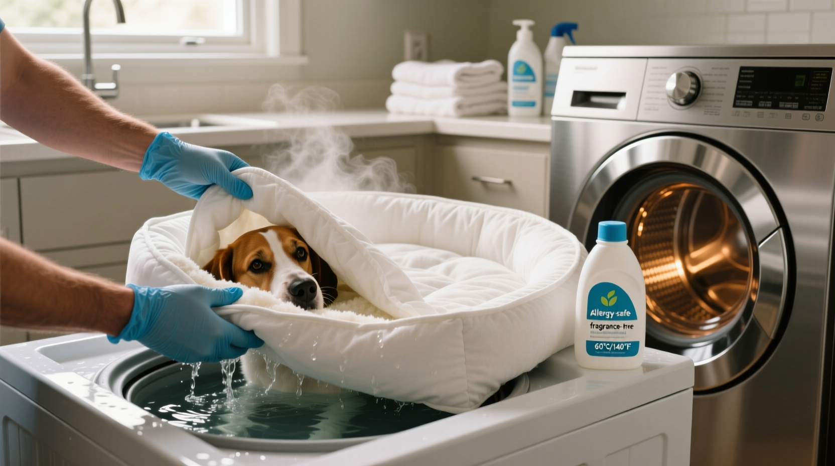 how to sanitize dog beds for allergy sufferers