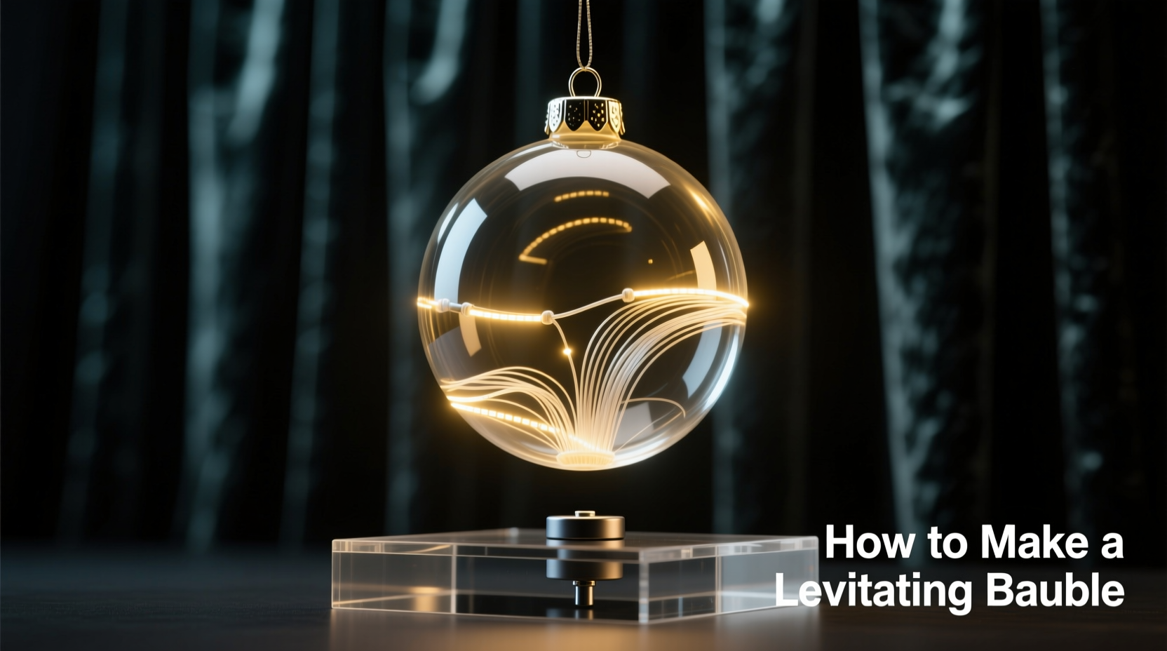 how to make a levitating bauble illusion with hidden magnets and lighting