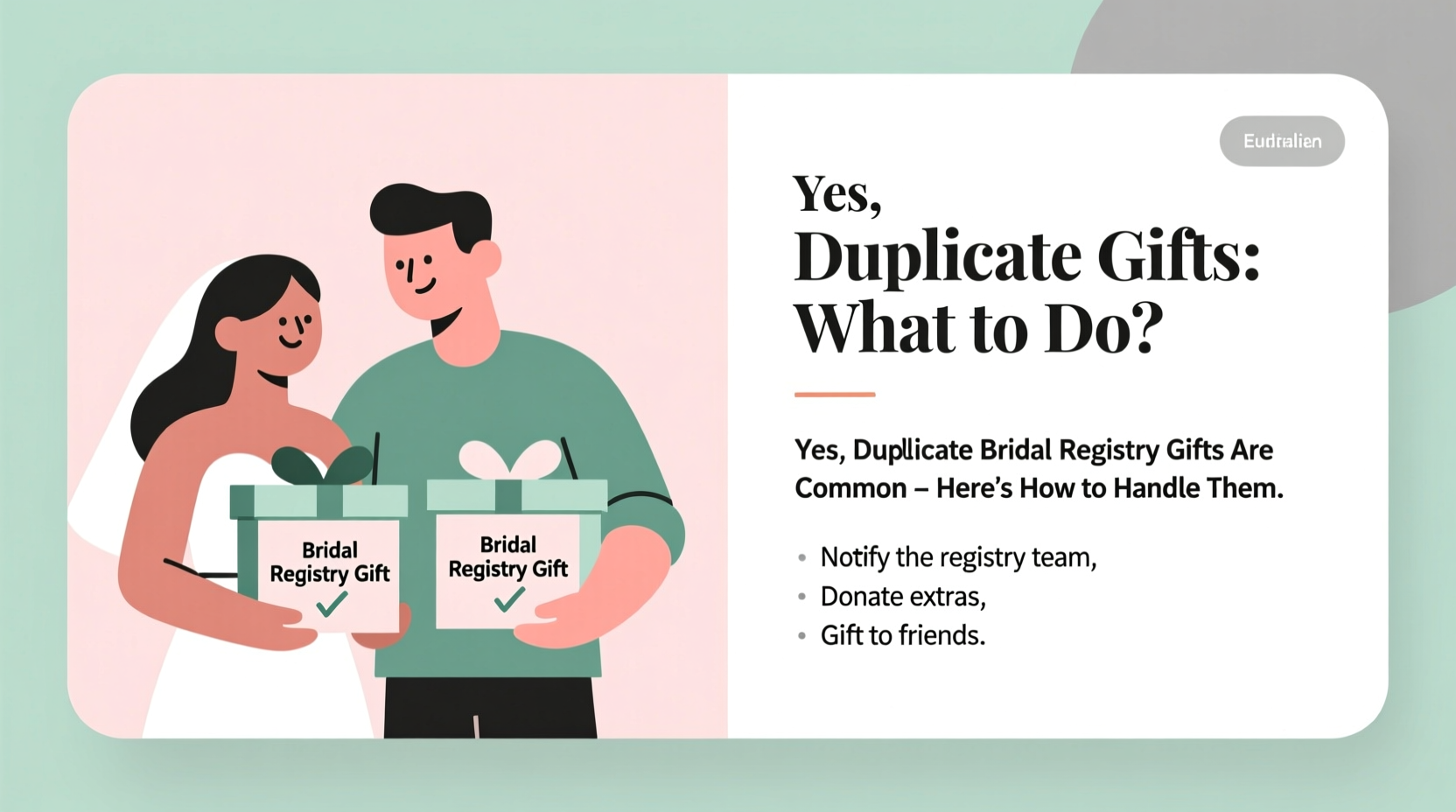 is it possible that i might receive duplicate bridal registry gifts