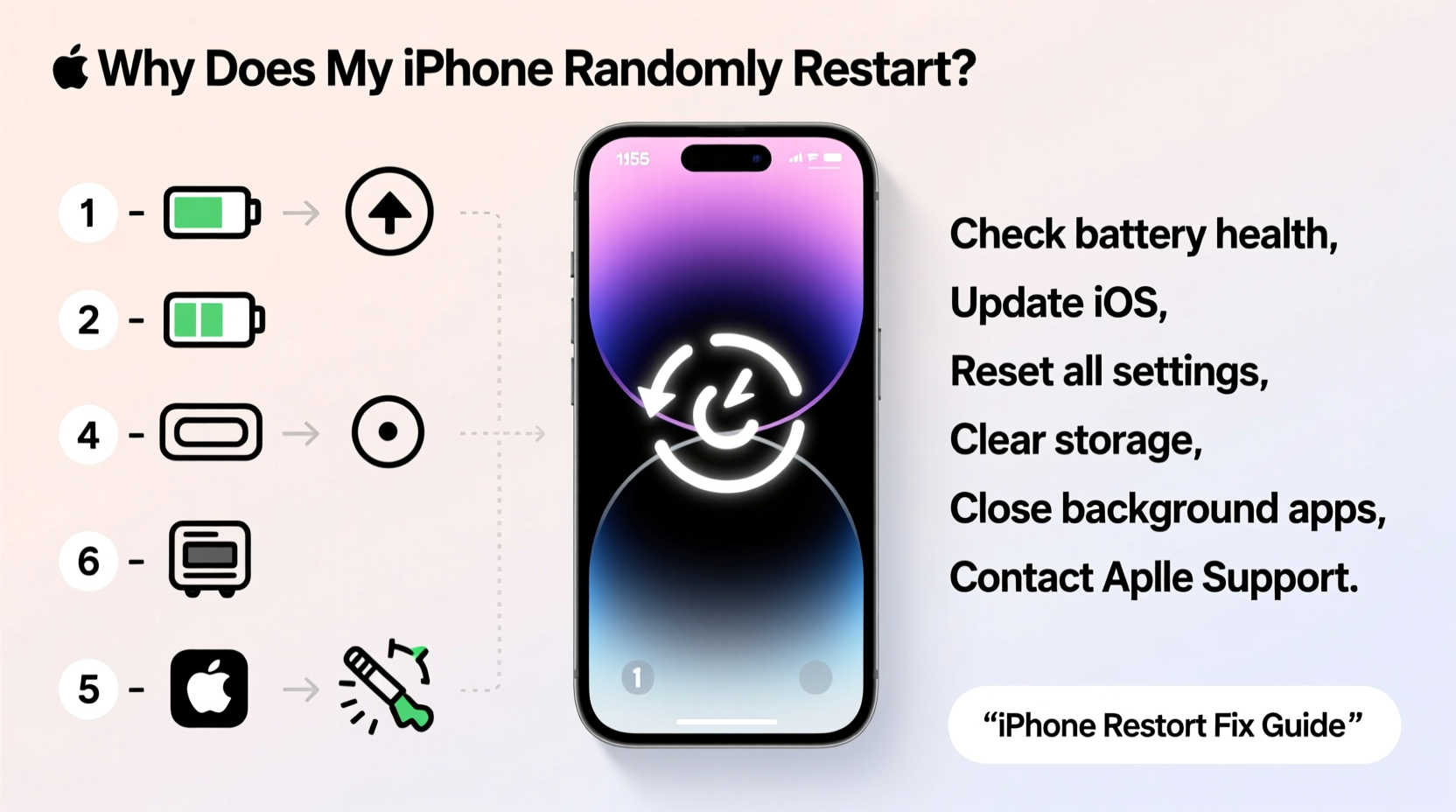 why does my iphone randomly restart troubleshooting steps