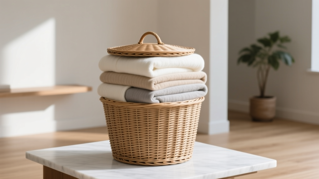 Best Tall Wicker Basket with Lid for Blanket Storage